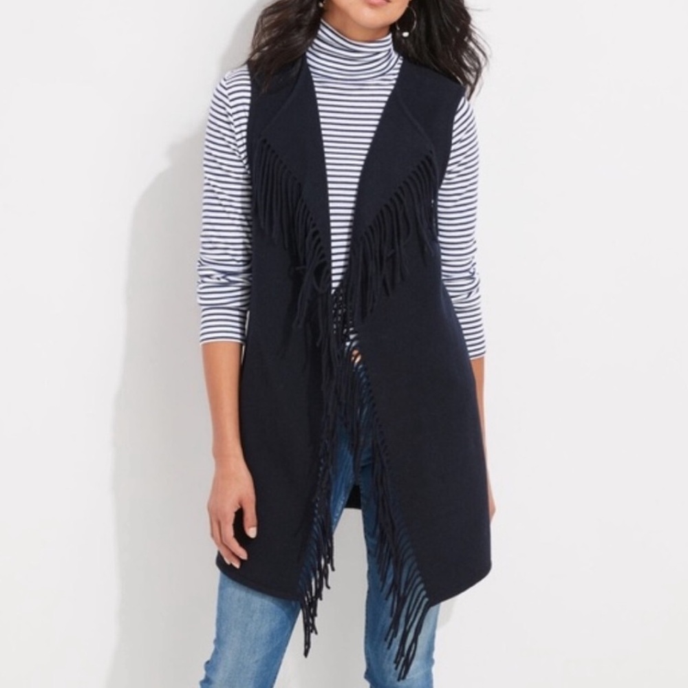 Vineyard Vines Open Fringe Vest